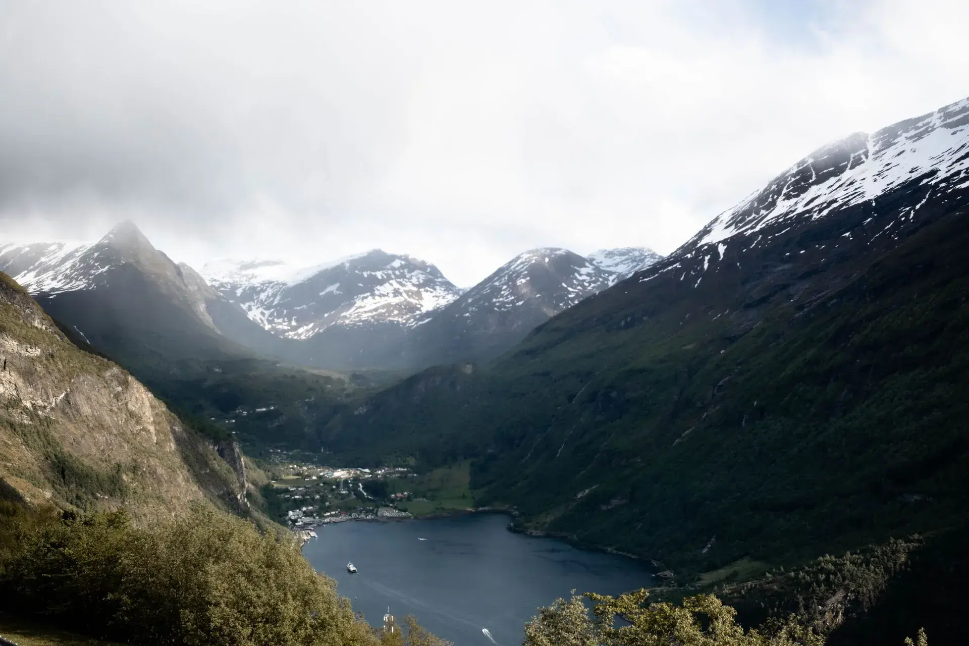 Geiranger şehir manzarası